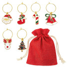 Set de aros navideños para copas