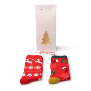 Set de 2 calcetines navideños en caja de regalo 2