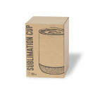 Vaso térmico para sublimación de acero inox con base de corcho 330ml