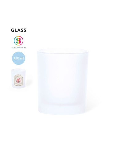 Vaso de cristal para sublimación acabado mate 330ml
