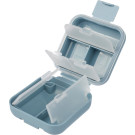 Pastillero compacto de plástico con 5 compartimentos