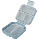 Pastillero compacto de plástico con 5 compartimentos
