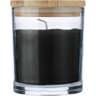 Vela de cristal aromática de vainilla con tapa de bambú