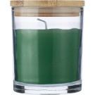 Vela de cristal aromática de vainilla con tapa de bambú