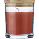 Vela de cristal aromática de vainilla con tapa de bambú