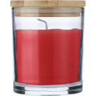 Vela de cristal aromática de vainilla con tapa de bambú