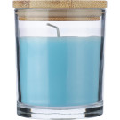 Vela de cristal aromática de vainilla con tapa de bambú