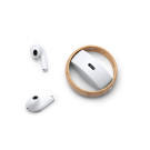 Auriculares inalámbricos con estuche de carga en ABS reciclado y bambú