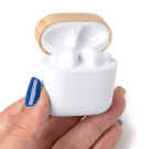 Auriculares inalámbricos eco en ABS reciclado y bambú