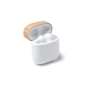 Auriculares inalámbricos eco en ABS reciclado y bambú 2