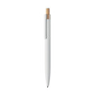 Bolígrafo de aluminio reciclado y pulsador de bambú