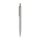 Bolígrafo de aluminio reciclado y pulsador de bambú