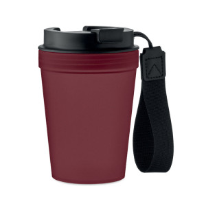 Vaso de polipropileno con cuerda de RPET y tapa