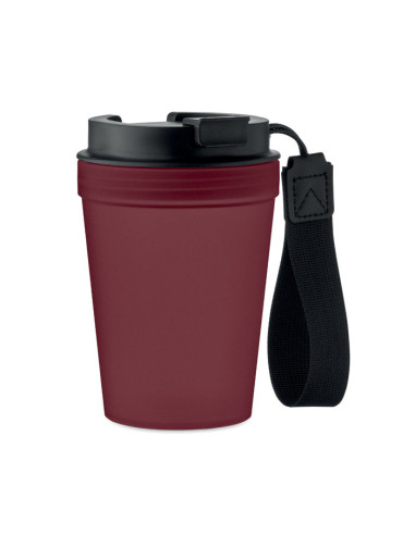 Vaso de polipropileno con cuerda de RPET y tapa