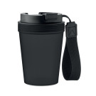 Vaso de polipropileno con cuerda de RPET y tapa