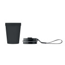 Vaso de polipropileno con cuerda de RPET y tapa