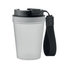 Vaso de polipropileno con cuerda de RPET y tapa