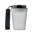Vaso de polipropileno con cuerda de RPET y tapa