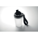 Vaso de polipropileno con cuerda de RPET y tapa