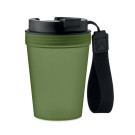 Vaso de polipropileno con cuerda de RPET y tapa