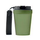 Vaso de polipropileno con cuerda de RPET y tapa