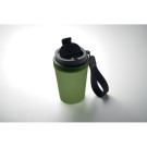 Vaso de polipropileno con cuerda de RPET y tapa