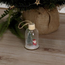 Adorno navideño de cristal y madera para colgar