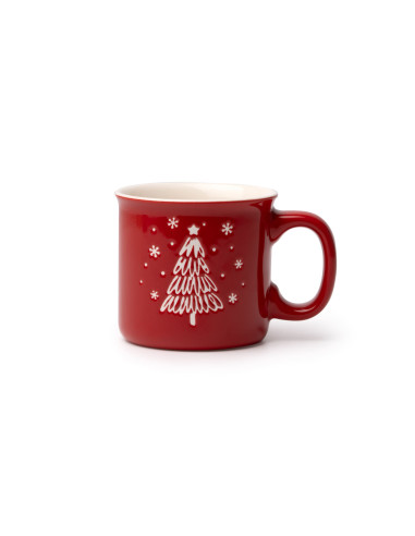Taza con árbol de Navidad bajo relieve 280ml