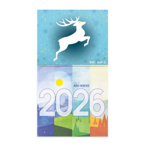Calendario pequeño con imán y faldilla mensual