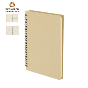 Libreta de cartón reciclado con planificador mensual