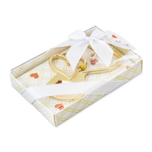 Abrebotellas de doble corazón dorado 2