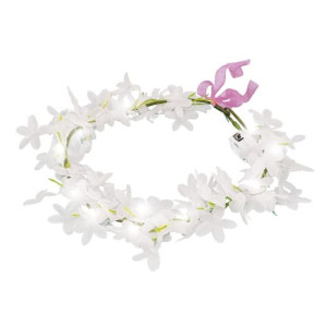 Diadema de flores con luces LED