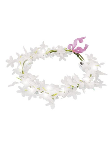 Diadema de flores con luces LED