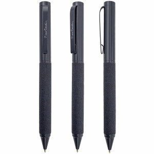 Bolígrafo Pierre Cardin de metal con cuerpo texturizado 2