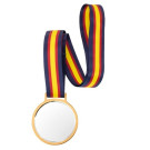 Medalla de cristal con cinta de poliéster
