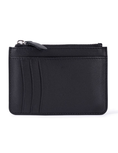 Cartera tarjetero de piel auténtica