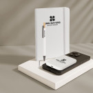 Set de regalo premium con libreta, boli y powerbank de 5000mAh