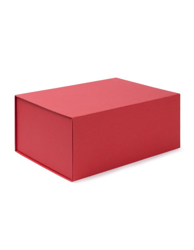 Caja de presentación roja con cierre imantado