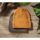 Gorro de punto suave con dobladillo