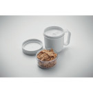 Taza de desayuno para llevar con doble recipiente Taza de desayuno para llevar con doble recipiente