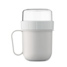 Taza de desayuno para llevar con doble recipiente Taza de desayuno para llevar con doble recipiente