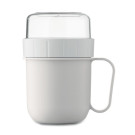 Taza de desayuno para llevar con doble recipiente Taza de desayuno para llevar con doble recipiente