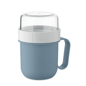 Taza de desayuno para llevar con doble recipiente