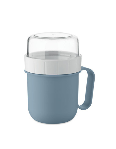 Taza de desayuno para llevar con doble recipiente Taza de desayuno para llevar con doble recipiente
