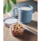 Taza de desayuno para llevar con doble recipiente Taza de desayuno para llevar con doble recipiente