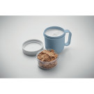 Taza de desayuno para llevar con doble recipiente Taza de desayuno para llevar con doble recipiente