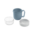 Taza de desayuno para llevar con doble recipiente Taza de desayuno para llevar con doble recipiente
