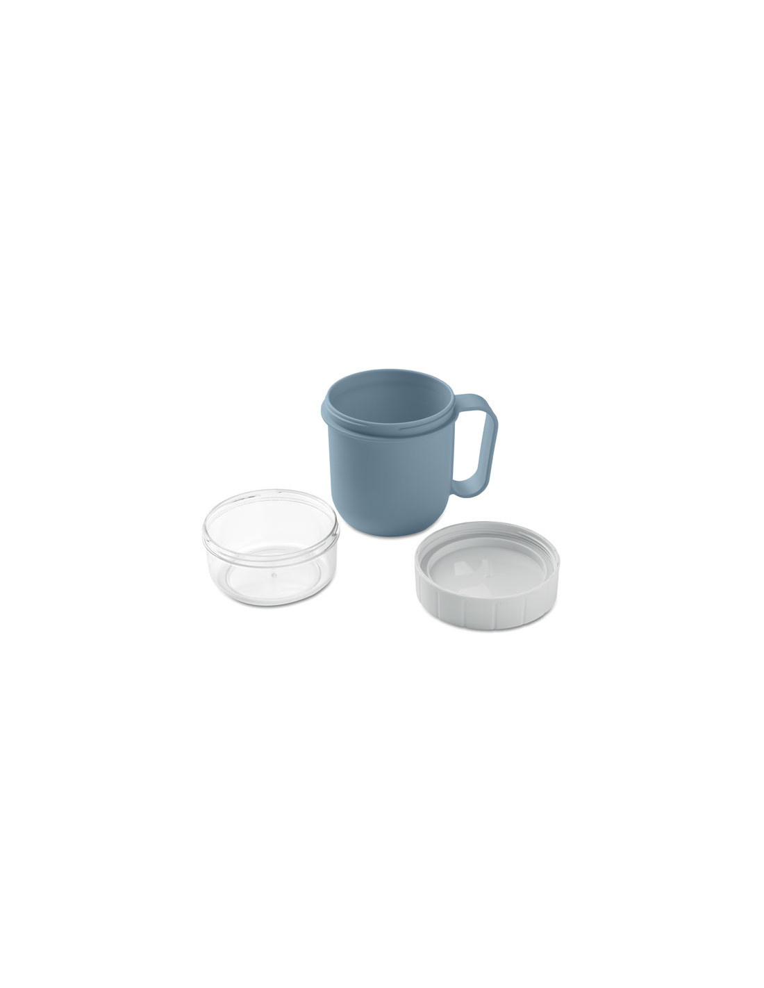 Taza de desayuno para llevar con doble recipiente Taza de desayuno para llevar con doble recipiente