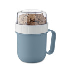 Taza de desayuno para llevar con doble recipiente Taza de desayuno para llevar con doble recipiente
