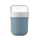 Taza de desayuno para llevar con doble recipiente Taza de desayuno para llevar con doble recipiente